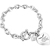 XIUDA Urn Bracelet for Ashes Cremation Bracelet Ashes Bracelet Heart Locket Holder Bangle Link Chain Women Men