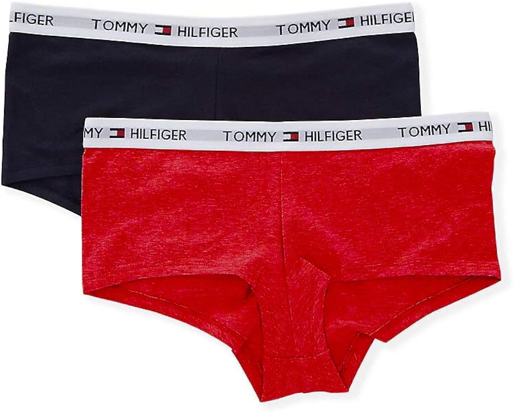 Tommy Hilfiger Women's Underwear Cotton Boyshort Panty, Single