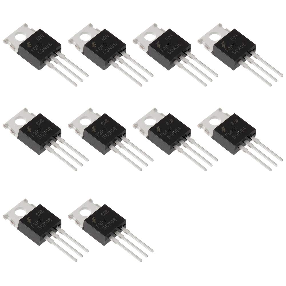 Bridgold 10pcs FQP50N06 FQP50 50N06 N-Channel Mosfet Transistor 52 A 60 ...
