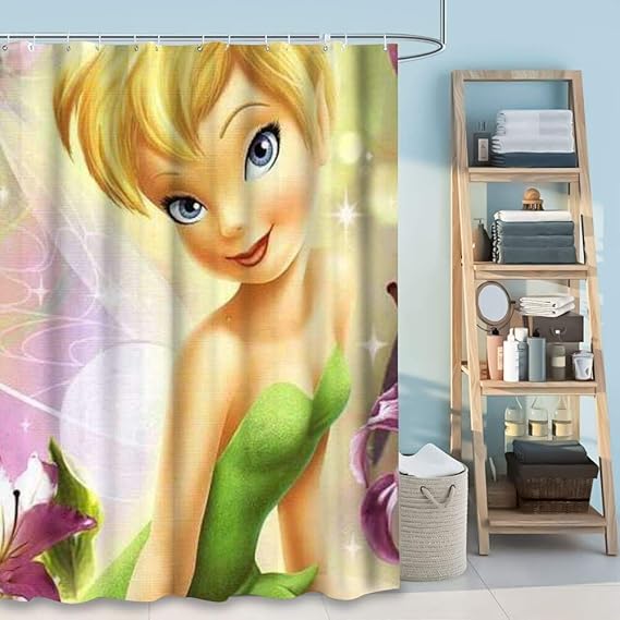 Amazon Com Disney Collection Shower Curtain Tinkerbell Bathroom