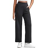 G4Free Smoofit Modal Soft Wide Leg Ankle Sweatpants for Women Elastic Waist 7/8 Length Golf Casual Dressy Pants