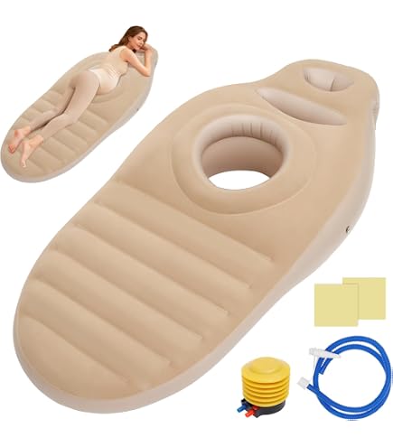 Tapis De Yoga Gonflable Pour Femmes Enceintes Rose - Matelas Confortable Avec Trou