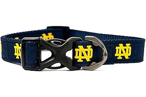 StadiumSpot Officially Licensed NCAA Premium Dog Collar, Notre Dame Large