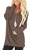 Jescakoo Fall Shirts for Women Long Sleeve Long