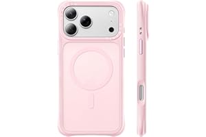ORNARTO 磁性适用于 iPhone 17 Pro Max 手机壳,20 英尺军用级防摔,兼容 MagSafe,超薄防震半透明哑光手机壳适用于 iPhone 17 Pro Max 6.9 英寸,粉笔粉色
