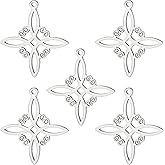 kkjoy 5Pcs Witches Knot DIY Charms for Jewelry Making and Crafting, Stainless Steel Assorted Pendant Mini Charm Craft Supplies Accessories for DIY Bracelet Necklace Earrings
