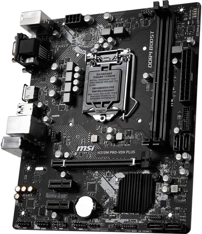 Amazon Com Msi Proseries Intel Coffee Lake H310 Lga 1151 Ddr4 D Sub Dvi Hdmi Onboard Graphics Micro Atx Motherboard H310m Pro Vdh Plus Computers Accessories