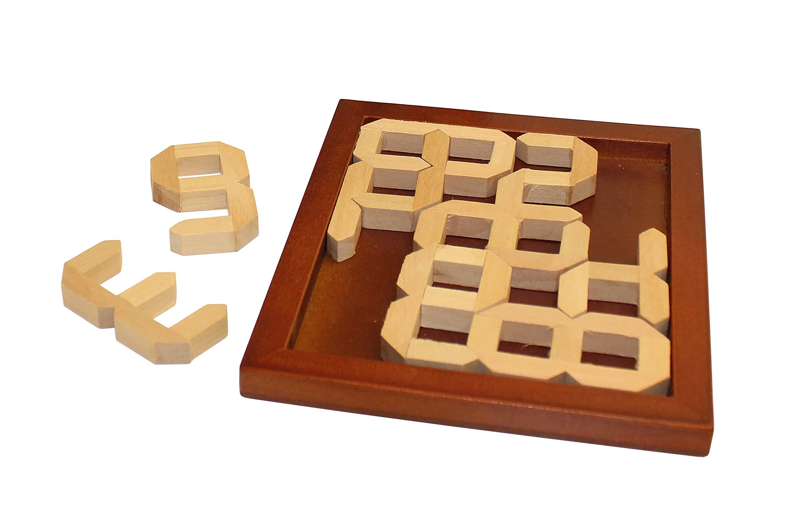 Solid Wood Number Puzzle