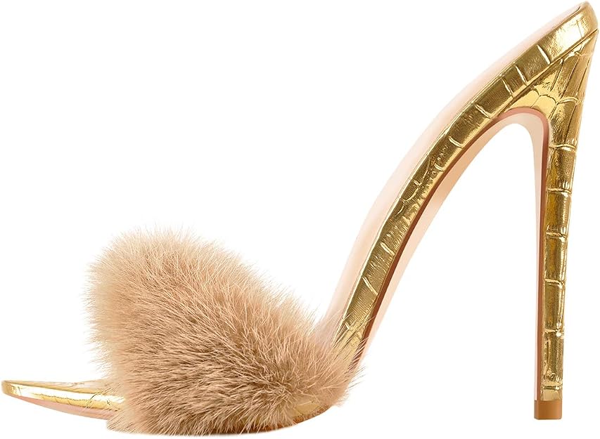 sexy fluffy mules
