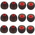 BLLQ 12PCS Replacement Ear Tips Earbuds Eartips Eargels Earpads Silicone Buds for Senso, TOZO, Sony & Other Inner Hole 3.8mm in-Ear Headphones [M]
