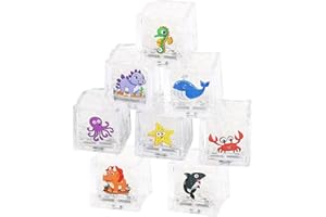 Light up Ice for Bathtub Kids, 8 Piece Water Activated Fun Waterproof, Glow in The Dark Bath Toys Ice Light with Soothing 7 C