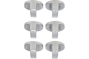 Rengue Control Knob for Gas Stove and Oven, Alloy 6 Pack 8mm Shaft, Replacement Knob for Kitchen Appliances Zinc 45 Degree Sw