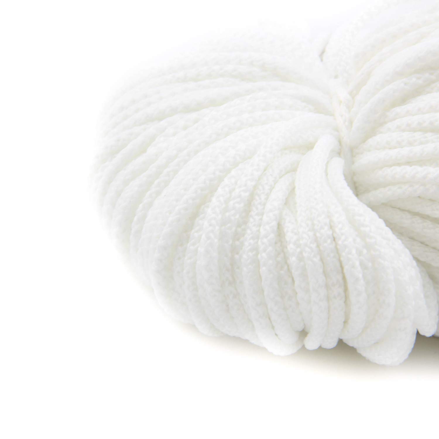 NTS Nähtechnik 100 m cord, 100 % polyester, choice of colours, width: 3 mm White