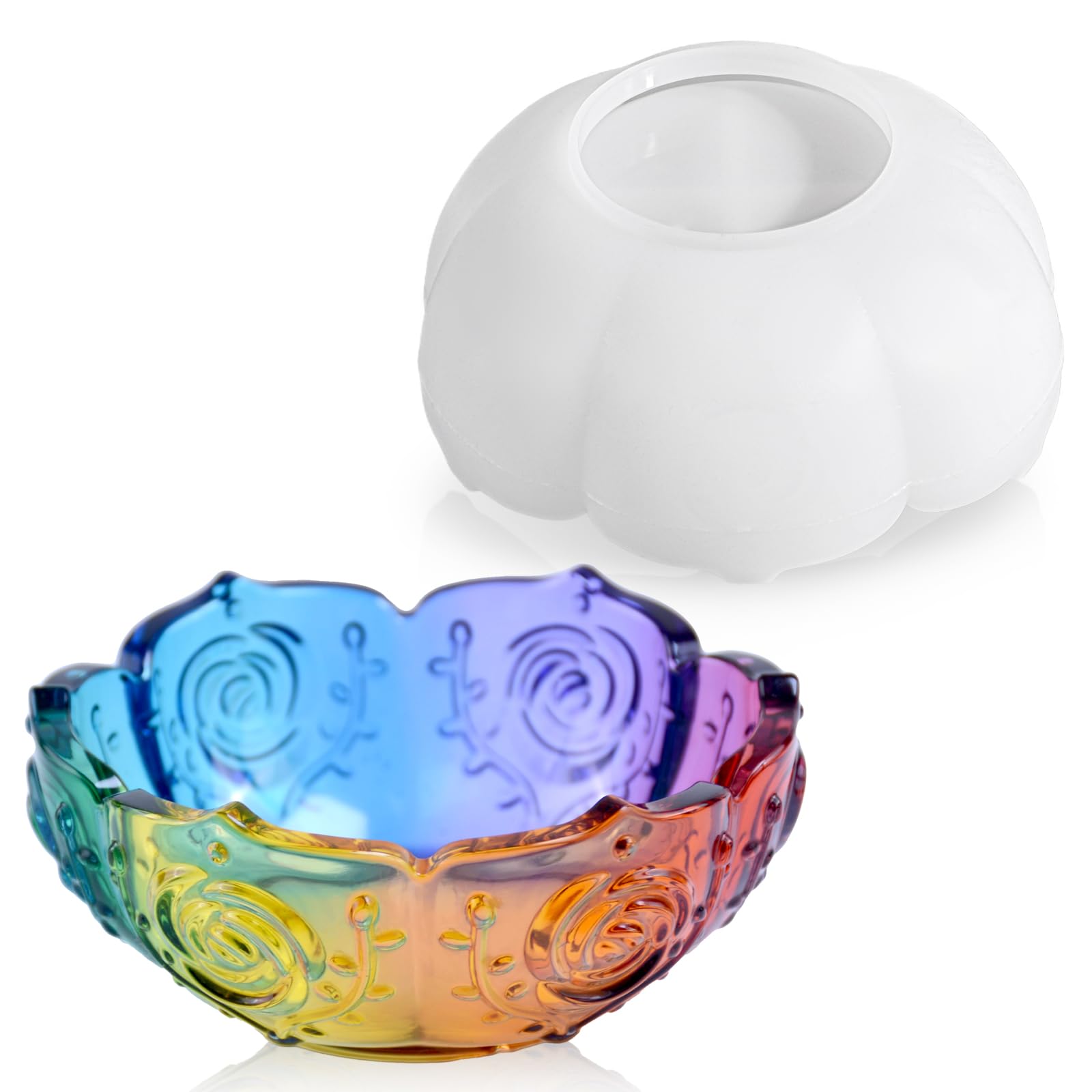 Bowl Resin Mold Silicone Tray Molds Container Large Epoxy Resin Casting Irregular Storage Box Jewelry Tray Molds Trinket Box Mold for Fruit Plate Jewelry Dish Home Crafts Decoration