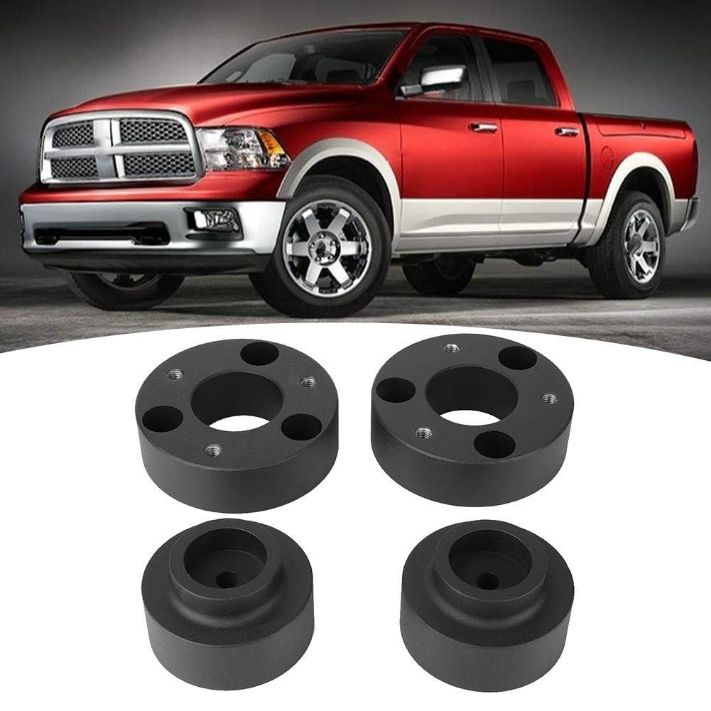 2.5" Front and 1.5" Rear Leveling Lift Kit, 4Pcs Suspension Blocks Spacers Lift Up Kits, Aluminum Full Leveling Lift Kit Fits for Dodge RAM 1500 4WD 2009-2018