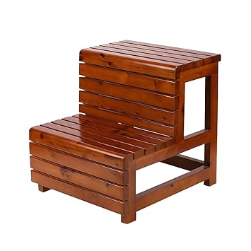 Amazon Com Step Stool Wood Bed Steps Plant Stand Solid Wood
