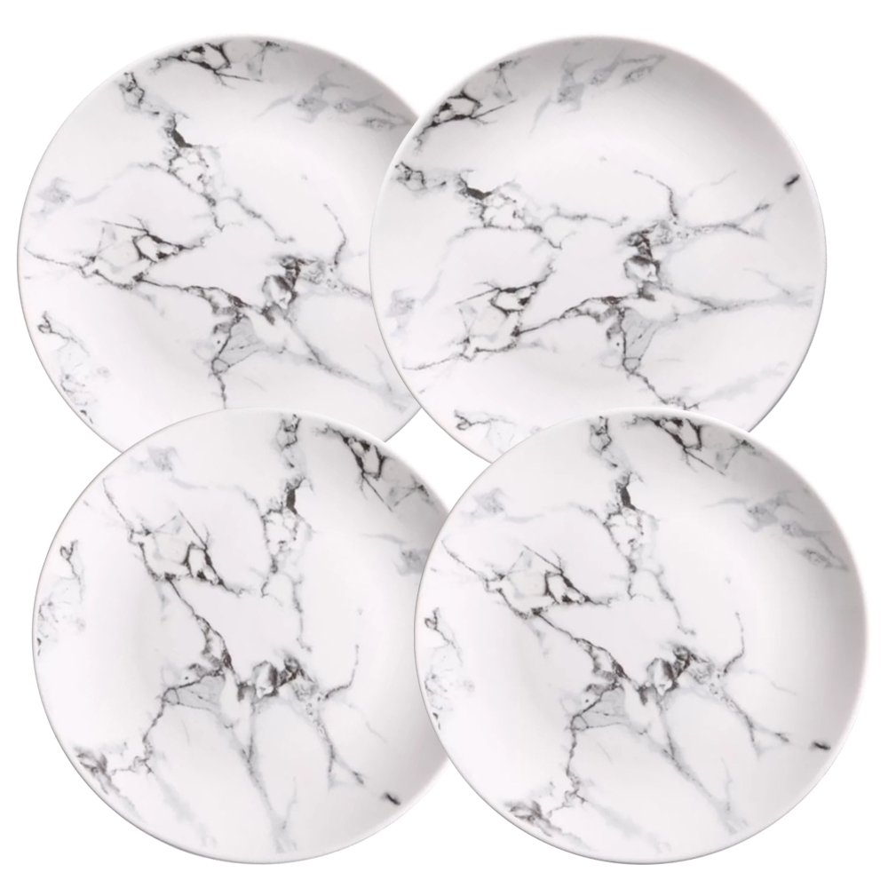 Photo 1 of *PARTIAL SET - ONLY 2 pcs*
Coffeezone Marble Design Porcelain Dinner Accent Plates Set of 4 (8 inches)
