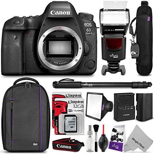 Canon EOS 6D Mark II DSLR Camera Body w/ Complete Photo and Travel Bundle