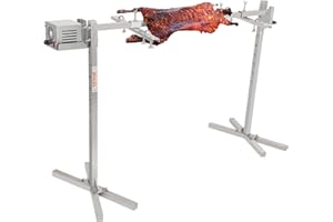 VEVOR 46" Electric BBQ Rotisserie Grill Kit, 90 lbs Capacity Heavy Duty Grilling Kit, Automatic 42W Motor and Height Adjustab