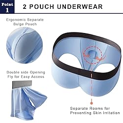 Cerahome Men's Boxers Briefs Fly Pouch Front Open