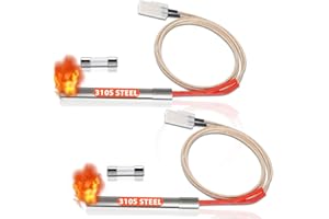 ADAPTICAUS 2-Pack Igniter Replacement for Pit Boss, Camp Chef and Traeger, Hot Rod Accessories, Heating Element Kit for Smoker Grill Pellet Parts, Fire Ignitor Probe, Temp Fuse Parts, Essential Replacement Part