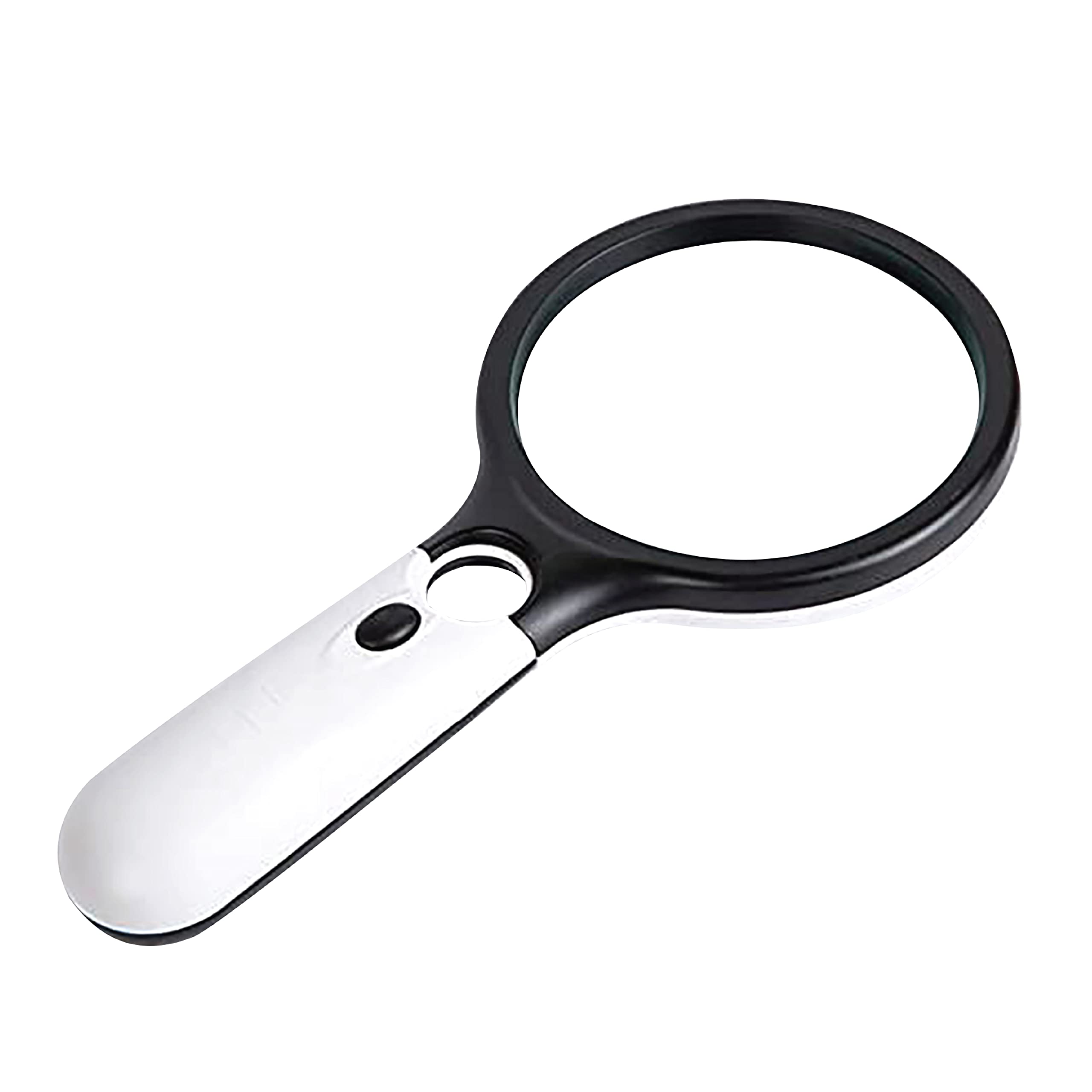 ShopHut Magnifying Glass with Light LED Illuminated 45x and 3x Magnifier For Reading, Inspection, Coins, Jewelry, Hobbies and Crafts For Kids & Adults | Magnifier | Magnifying glasses (White)