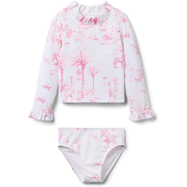 Kids Beach Outfit Janie And Jack Girls' Scenic Rashguard Two-Piece