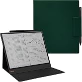 GOVTVA Magnetic Stand Case for Onyx Boox Tab X C 13.3 Color/Boox Note Max 13.3 (2025/2024 Released) Ultra-Thin Lightweight Leather Cover with Magnetic Pen Buckle, Auto Sleep/Wake (Blackish Green)