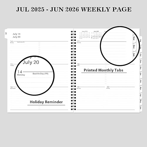 thumbnail image 2 of 2025-2026 Academic Planner - July 2025 To June 2026, Weekly & Monthly A4 Size 2 of 11