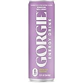 GORGIE Sugar Free Natural Energy Drinks, Wild Berry 12 Fz - Healthy Energy Drinks - Natural Coffee Replacement with Green Tea Caffeine and Biotin - 150mg Caffeine, Vegan, & Low Calorie