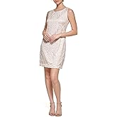 Vince Camuto Womens Sleeveless Boat Neck Sequin Shift Dress