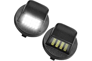 LESAUCE LED License Plate Lights Fit for Ford F150 F250 F350 Super Duty Ranger Explorer Bronco Excursion Expedition, 6500K White, 24PCS LED Chips, Tag Lamp Assembly Replacement, Pack of 2