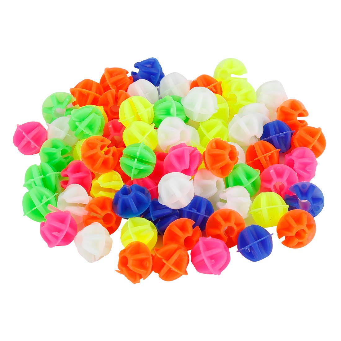 X AUTOHAUX 70pcs Bike Bicycle Wheel Spoke Bead Round Shaped Bead Clip Colorful