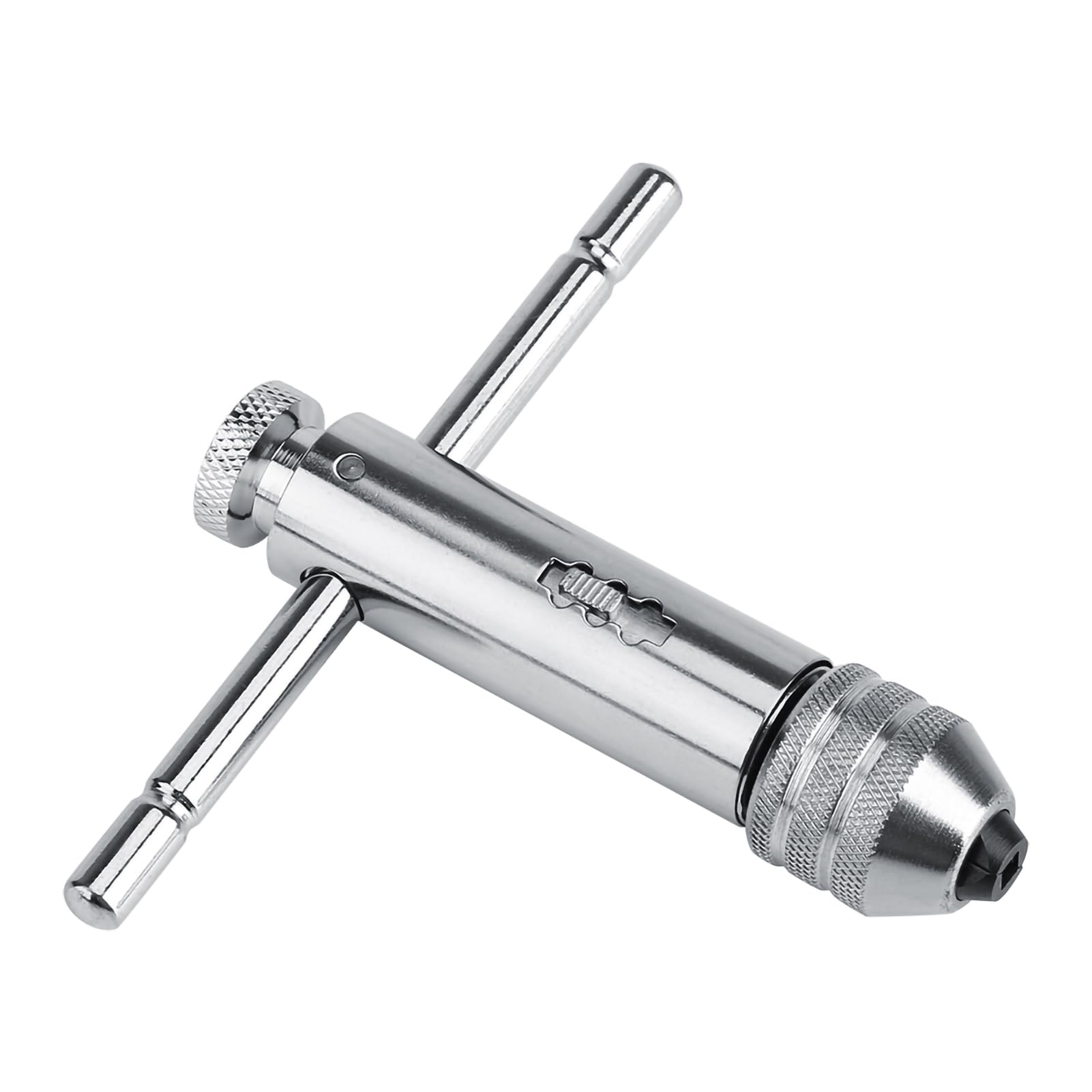Kuuleyn Ratcheting Tap Handle, Adjustable T-bar Handle Ratchet Tap Wrench M3-M8 & M5-M12 for Tap & Die Set(M5-M12Short)