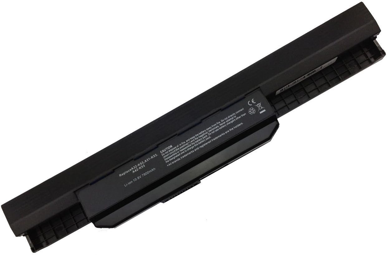 Powerbest Laptop Battery Replacement for ASUS notebooks K53 Series A32-K53 A42-K53 ASUS A43 Series ASUS A43B ASUS A43BY ASUS A43E ASUS K53S ASUS K53SA(9Cell 10.8v 7800mAh)