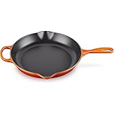 Le Creuset Enameled Cast Iron Signature Iron Handle Skillet, 11.75", Flame