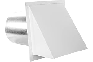 FAMCO Galvanized Steel Hooded Wall Vent with Screen and Damper, Used for Air Exhaust Applications