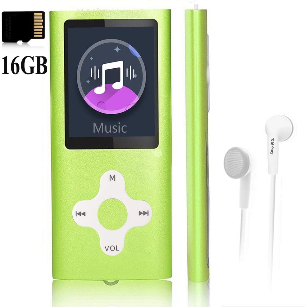 Mp3 Player,Music Player with a 16 GB Memory Card Portable Digital Music Player/Video/Voice Record/FM Radio/E-Book Reader/Photo Viewer/1.8 LCD