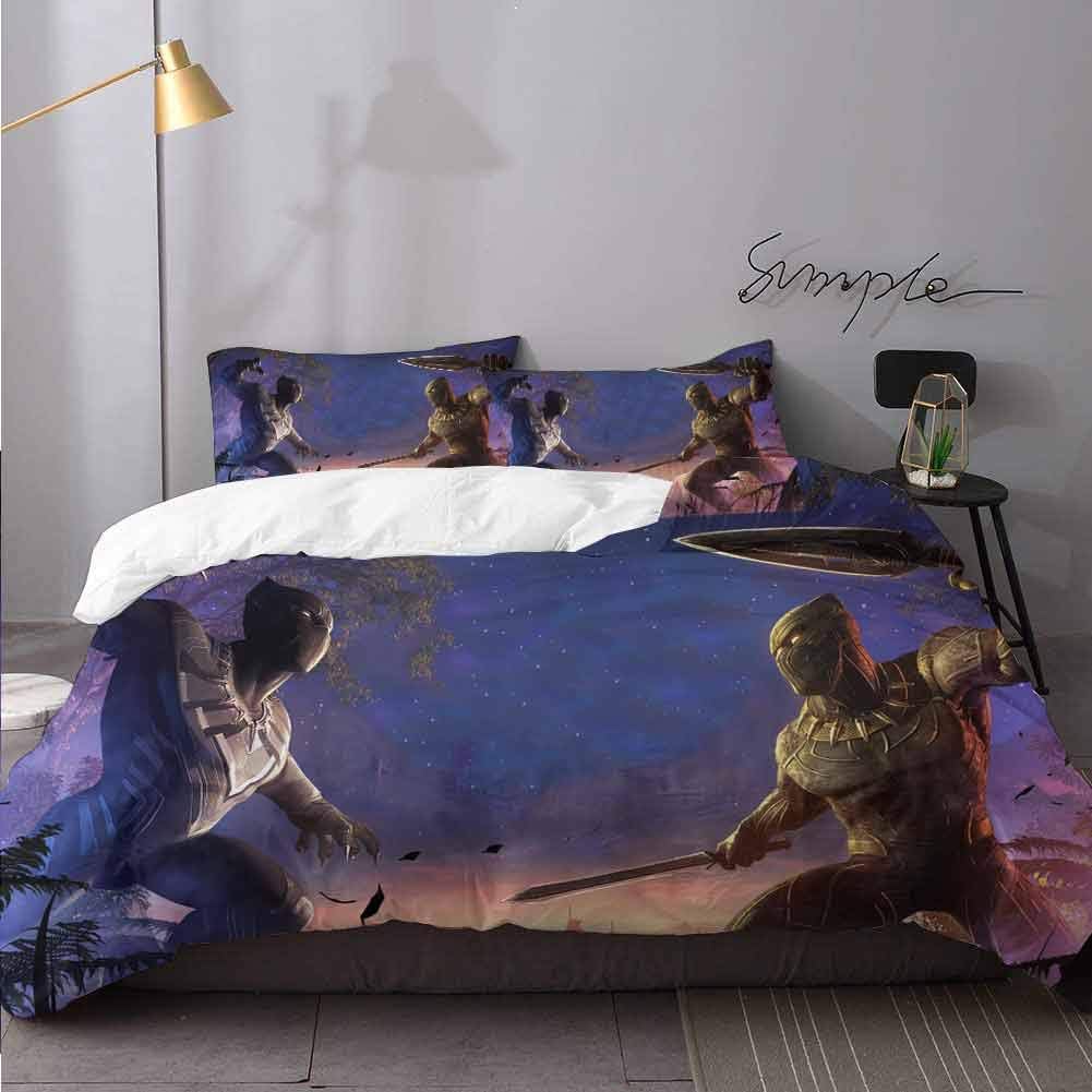 Amazon Com Kids Comforter Cover Black Panther And Erik Killmonger Spiderman Contest Of Champions Dv Decorative 3 Piece Bedding Set With 2 Pillow Shams Bedding 3 Piece Duvet Cover Set Full Home Kitchen