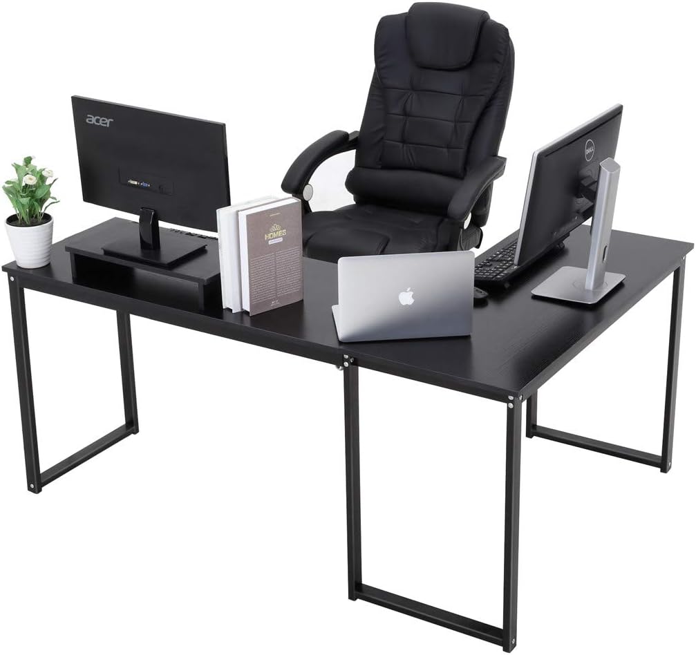 Computer Desk, LASUAVY LShaped Large Corner PC Laptop Study Table Workstation Gaming Desk for
