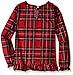 Komar Kids Girls' Holiday Plaid Coat Set