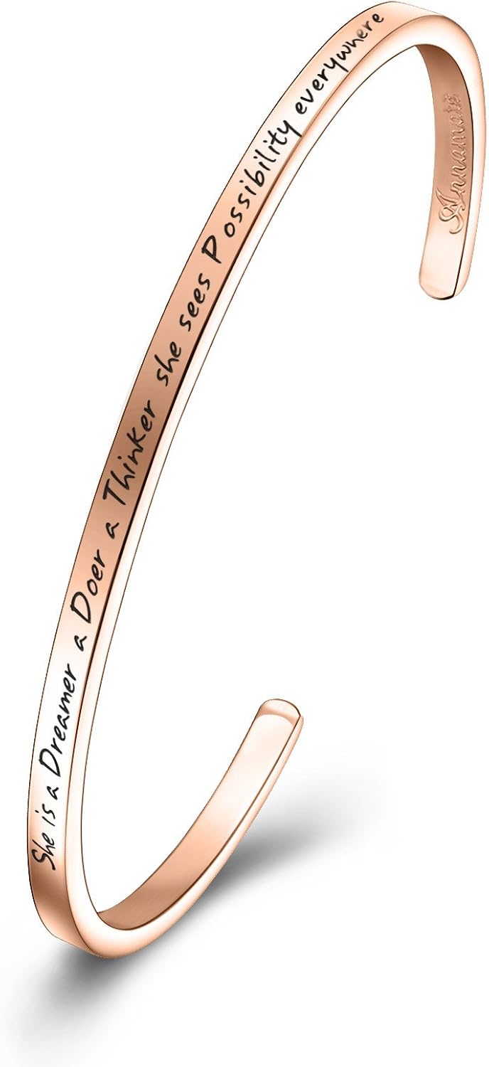 Offener Manschette Boutique Armschmuck Inspirationaler Motivationstext She Believed She Could Armband Mit Gravur Damen Armreif So She Did Armbander Schmuck Suenaacampo Com