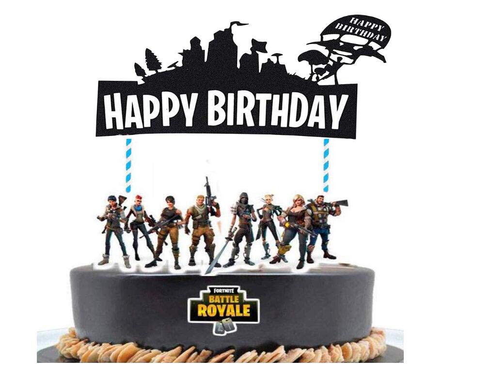 Maxi 2 Pcak Birthday Cake Topper (7 inches) Video Game Party Favors Supplies Baby Boy Birthday Cake Topper Decoration Party Decorations