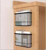 EigPluy 2 Pieces Kitchen Cabinet Door Storage Box Self-Adhesive Black view 9