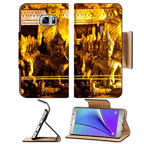 Liili Premium Samsung Galaxy Note 5 Flip Pu Leather Wallet Case Golden buddha which belong to Thai tempel people can use this ornament because it s a public item Note5 Image ID 21652572