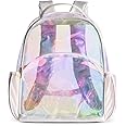 Simple Modern Medium Clear Backpack for Kids | Plastic Mini Backpack for School Kindergarten Elementary | Transparent Bag Stadium Approved | Fletcher Collection | Kids - 15" tall | Clear Opalescent