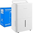 hOmeLabs 1,000 Sq. Ft Portable Dehumidifier - Ideal for Home Bedroom, Bathroom, Office and Small Sized Rooms - Ultra Quiet, Compact with Drain Hose Included - 8 pint