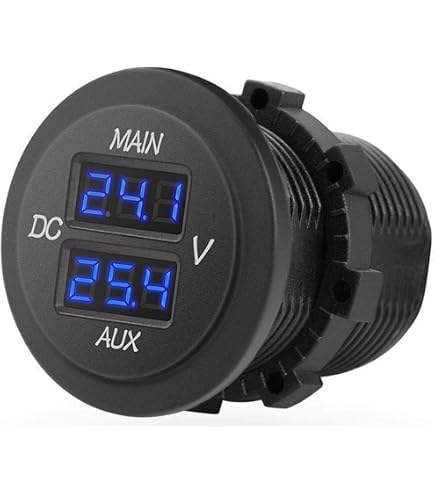 12V Waterproof Battery Meter - LED Digital Voltage Gauge For Cars, Boats, RVs & Motorcycles