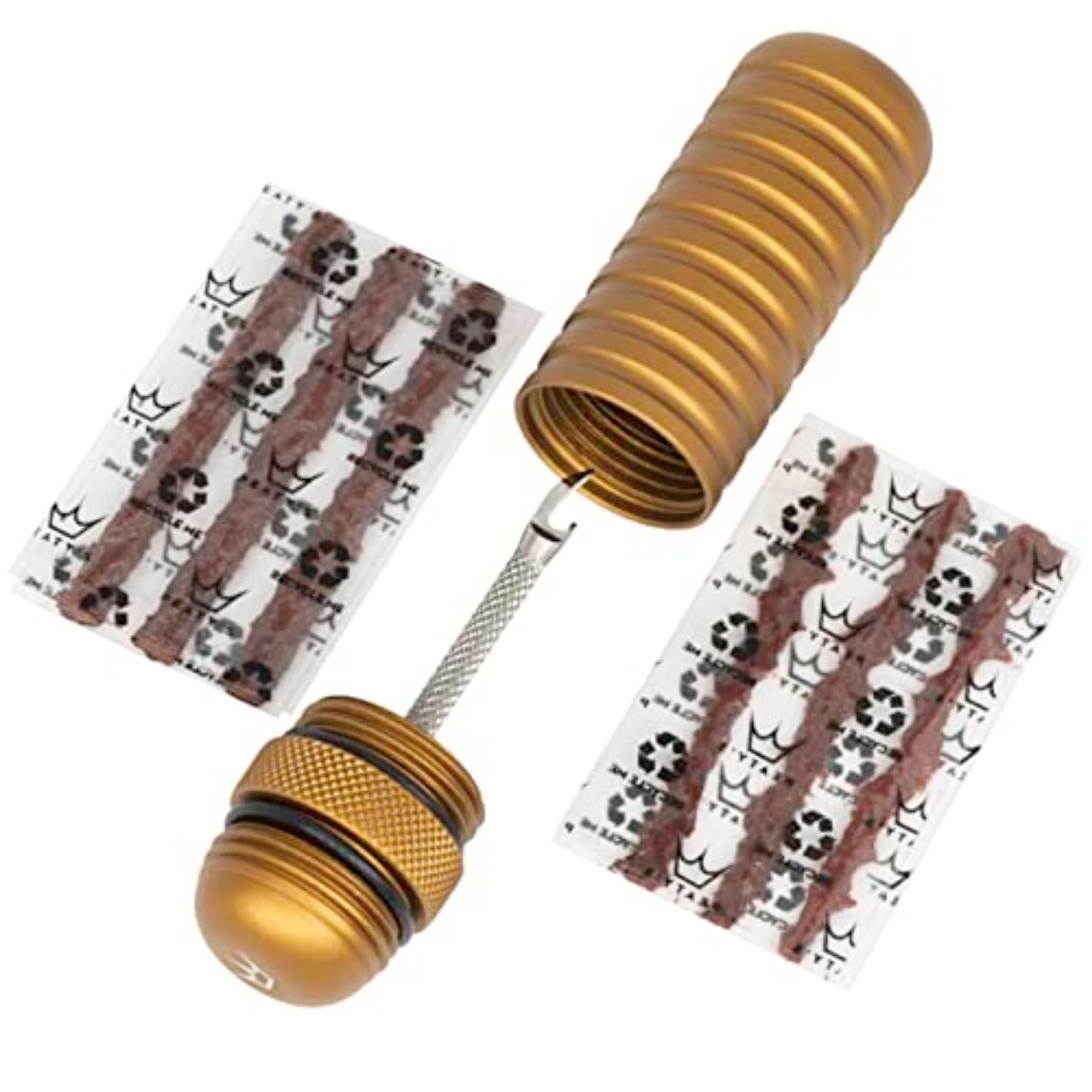 Peaty's Holeshot Tubeless Tyre Puncture Plugger Kit - Single-Sided Fork for Rapid Bike Puncture Repair, 3mm & 1.5mm Tyre Repair Plugs, For MTB, Road & XC Bike Tyres, Bicycle Tools and Kits, Bourbon