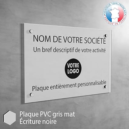 Plaque pvc personnalisée